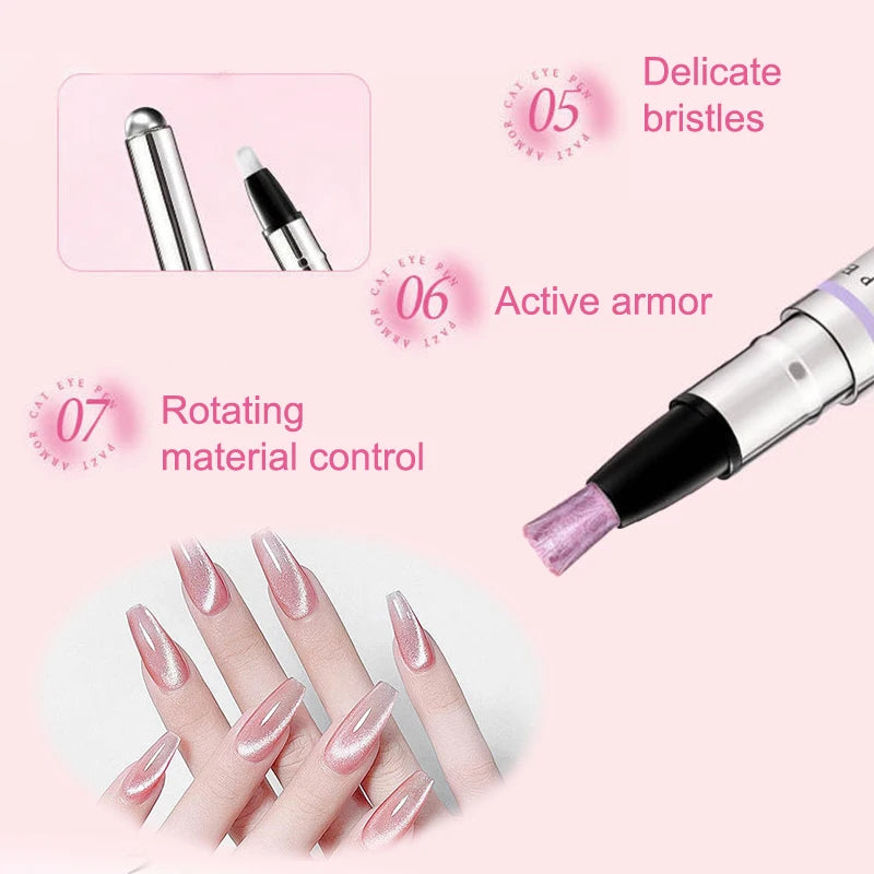 1 Cat Eye Magnetic Pen Nails All-in-one Nail Polish Gel Lazy Manicure Qme