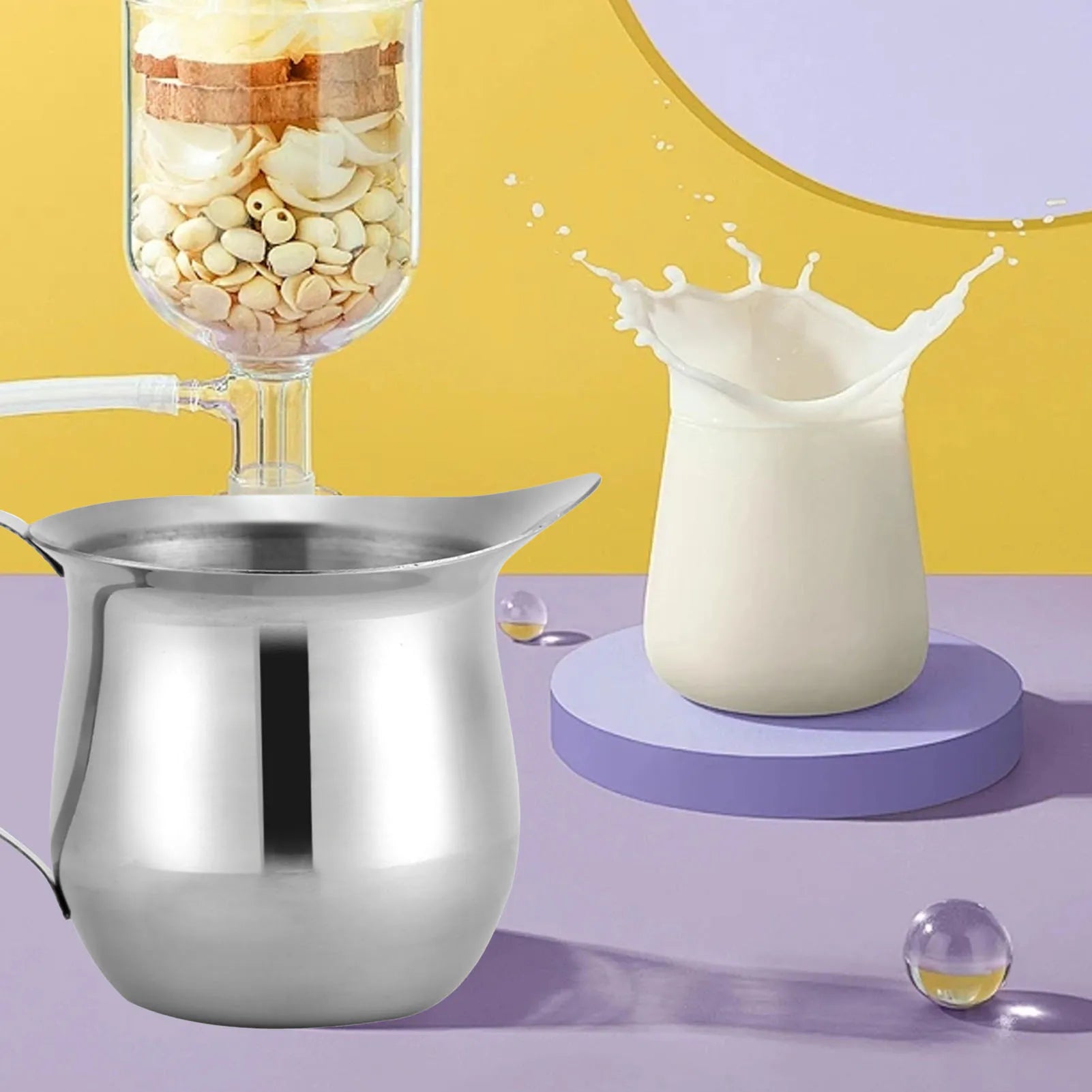 90/240ml Stainless Steel Milk Frothing Pitcher Cup Latte Art Coffee Jug Espresso Steaming Mug Barista Kitchen Tool Qme