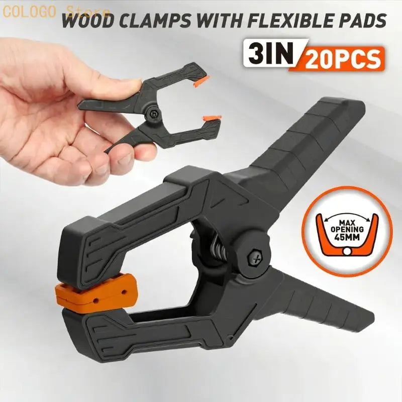 Woodworking Spring Clamp Adjustable Jaw Plastic Fixing Middle Frame Qme
