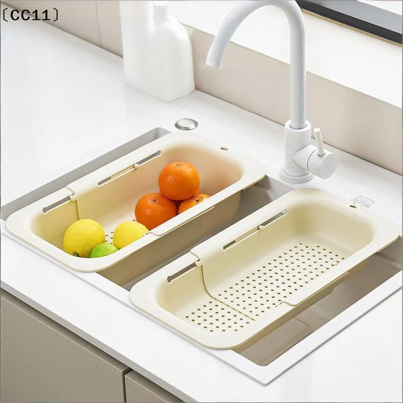 Telescopic Drain Basket Lightweight Sink Storage Made Non-toxic Qme
