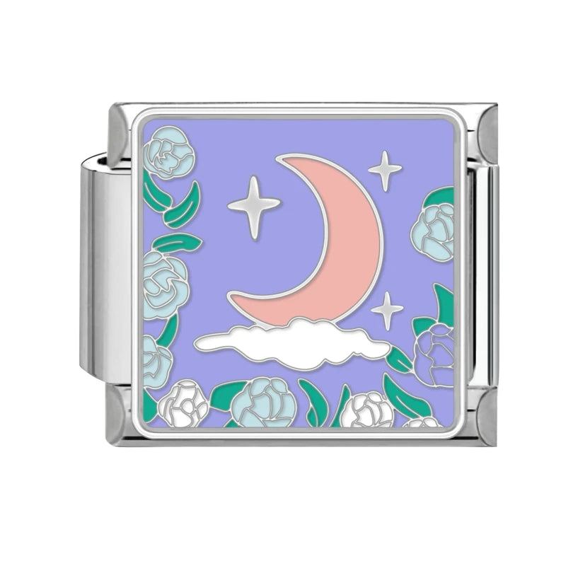 Y2K Colored Street View Flower Cute Cat Italian Charm Link Fit