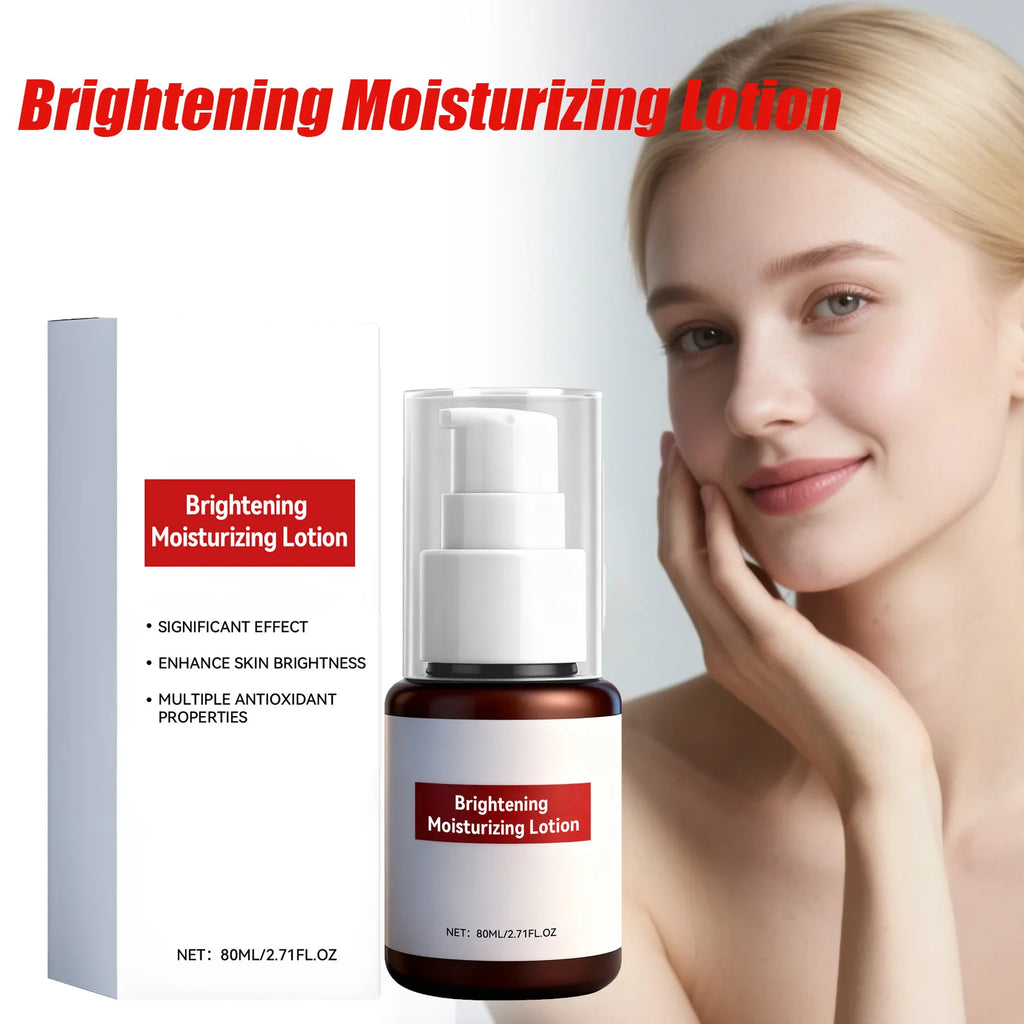 Brightening Moisturizing Lotion with Vitamin E Hydrating Glow-Boosting Face Cream Soothing Dark Spots Remover for Dull Dry Skin Qme