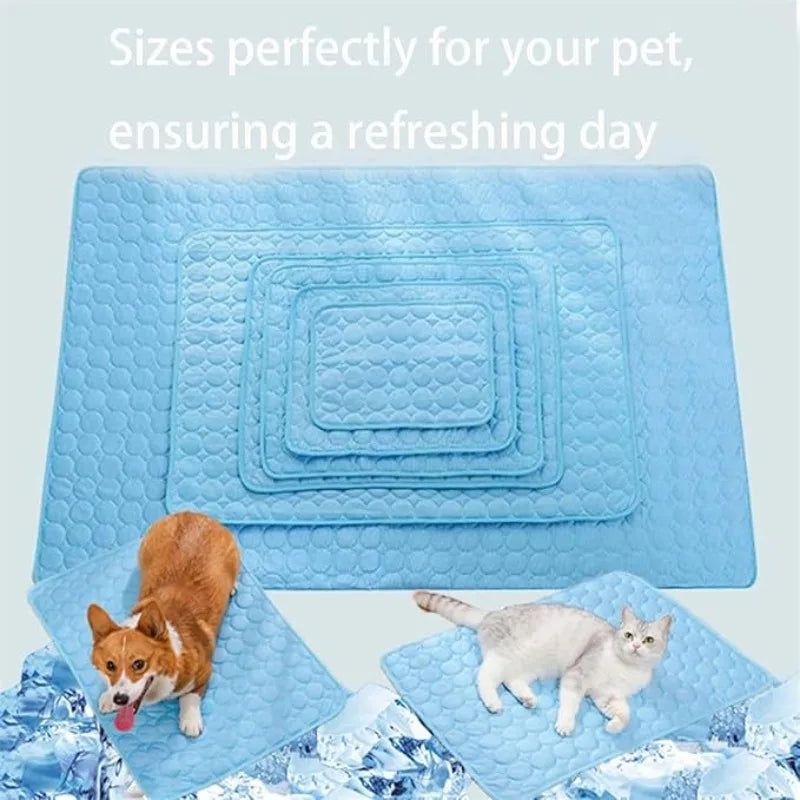 Summer Pet Cooling Mat Self Pad Dog Cat Waterproof Sleeping Bed Qme