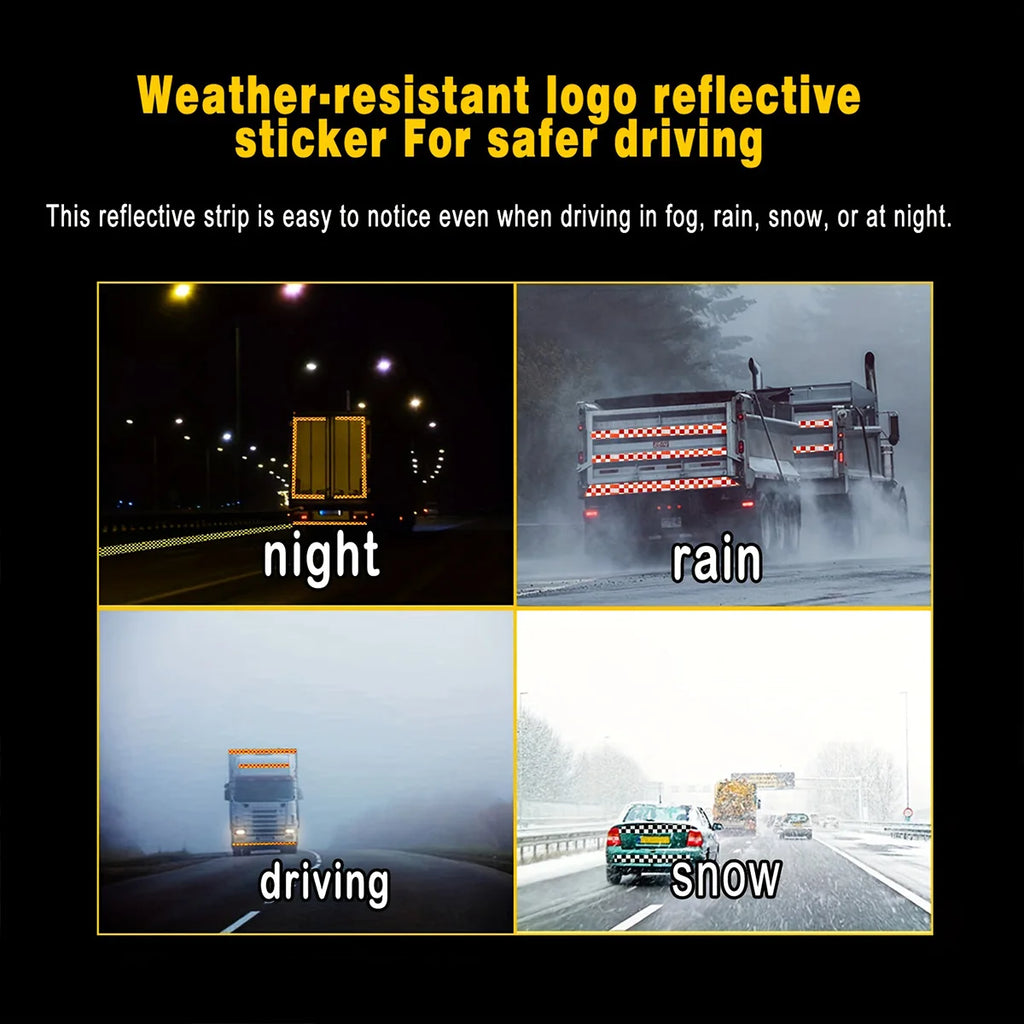  Reflective Sticker Car Safety Warning Tape for Bicycle Scooter Truck - Decorative Warning Marking Tools Qme