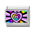 2026 Original Y2K Colorful Loving Heart Grid Flower Italian Charm Links Fit 9mm Stainless Steel Bracelet Women DIY Making Gift Qme Style 10