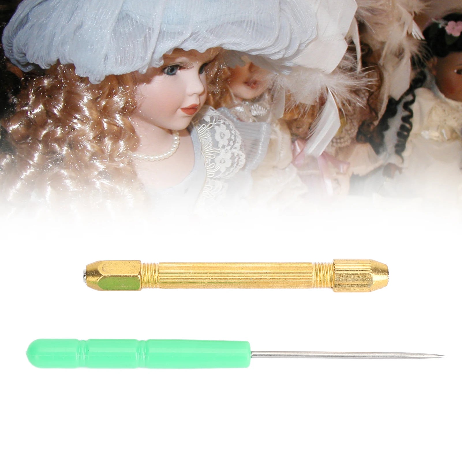 Doll Hair Wig Tool Doll Hair Rooting Holders 0.6mm 0.8mm Needles Alloy Handle Doll Hair Wig Making Accessories Qme