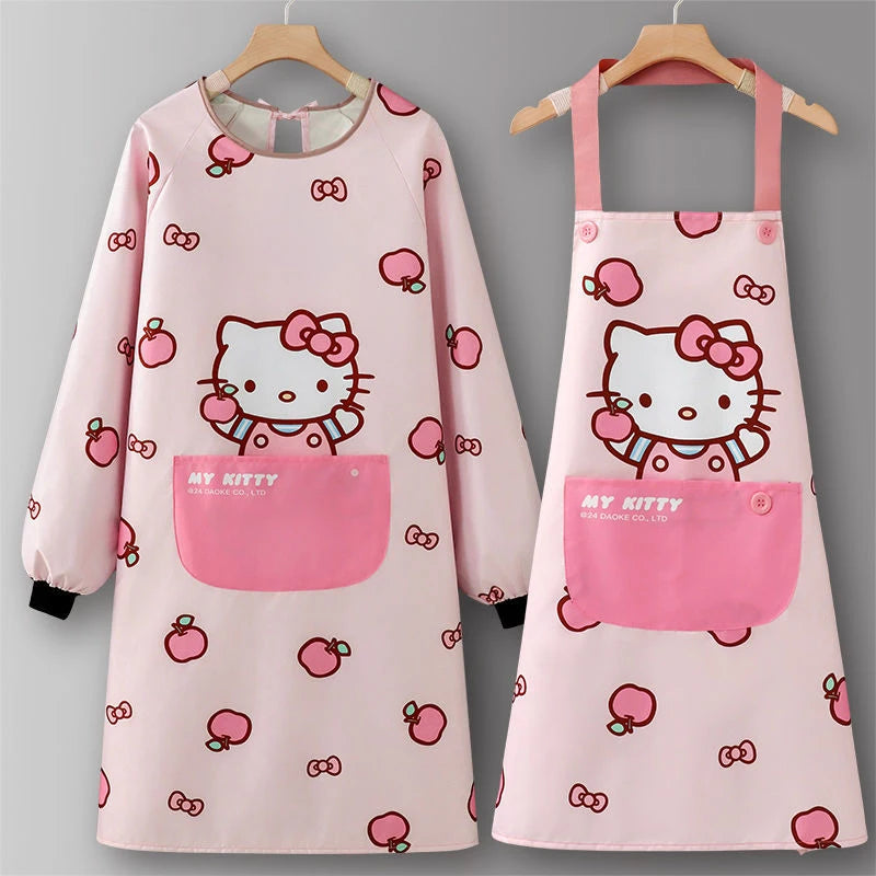 Hello Kitty Fashionable Apron Kitchen Home Use Grease Qme