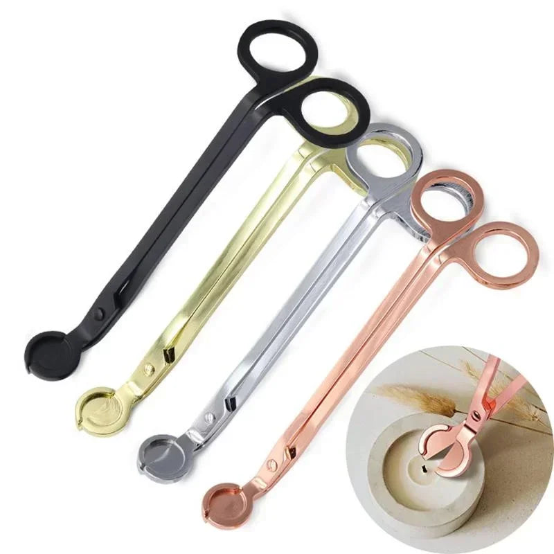 Candle Wick Trimmer Stainless Steel Scissors Trim Cutter Round Head Qme