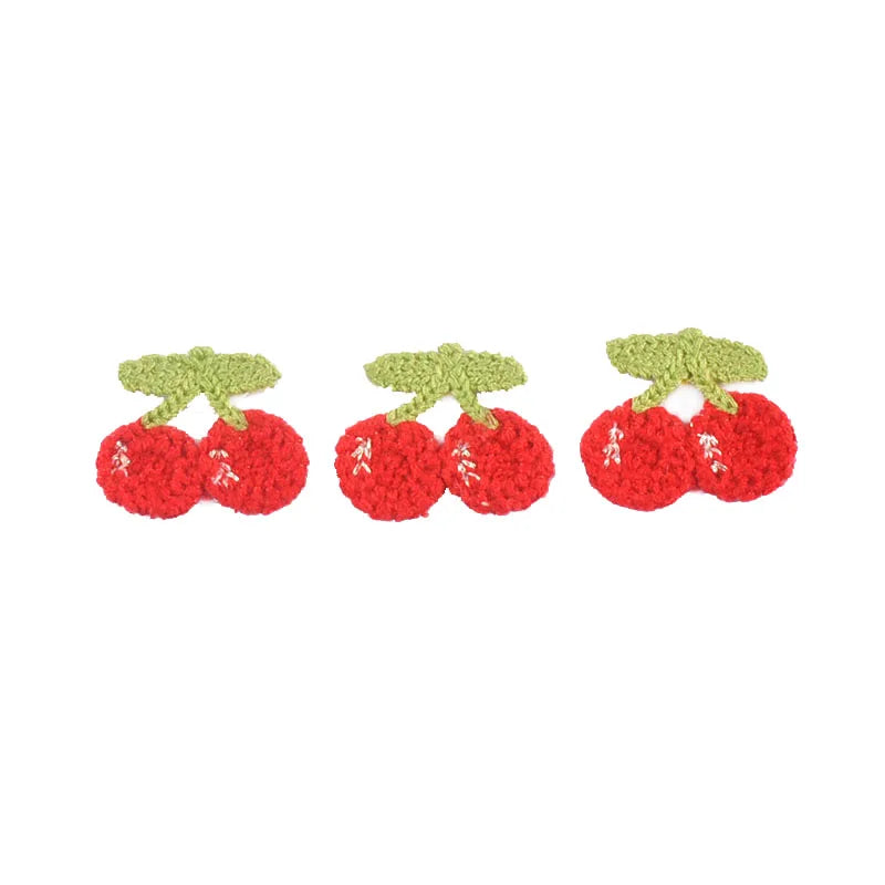 20pcs 2.5-3.2cm Cartoon Peach/Carrot/cherry Garment Appliques Embroidery Patches Clothes Sewing Accessories DIY Supplies c4030 Qme 4-20Pcs