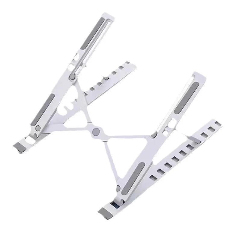 Large Plastic Ten-speed Laptop Holder Foldable Convenient Notebook Qme WHITE