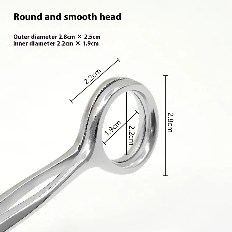 Stainless Steel Tongue Forceps Pulling Medical Oral Dentistry Qme