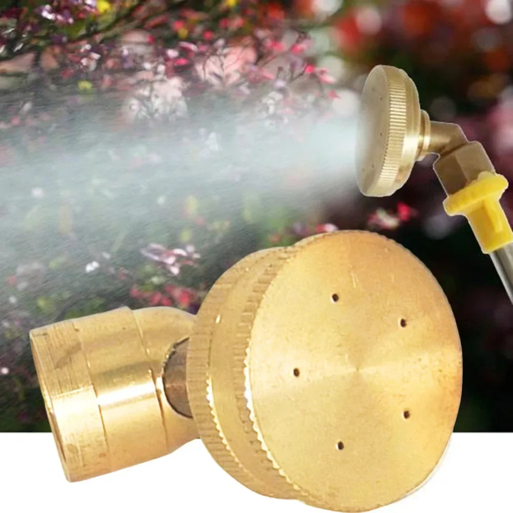 Garden Sprinkler Adjustable 5Hole Brass Sprayer Nozzle M14 Atomizing Spray Fitting Hose Fitting Straight Curved Nozzle Qme