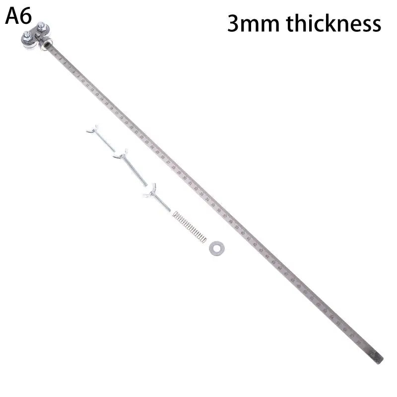 Stainless Steel Bearing Circular Saw Guide Rail Ruler Adjustable Qme A6