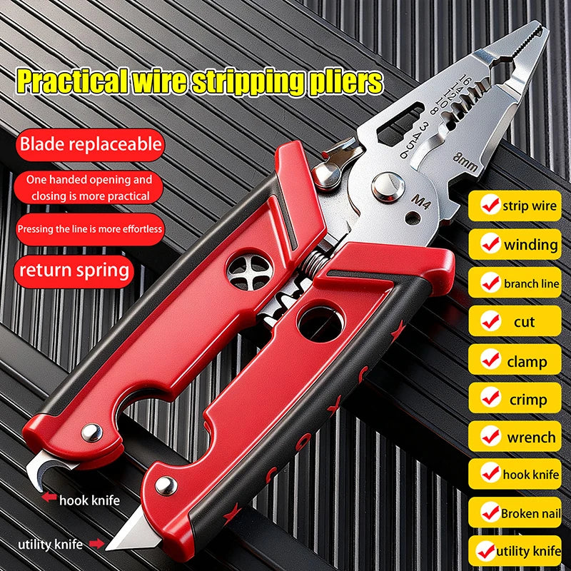 Robust 1 Electrician Wire Crimper Stripper Cutting Pliers Qme