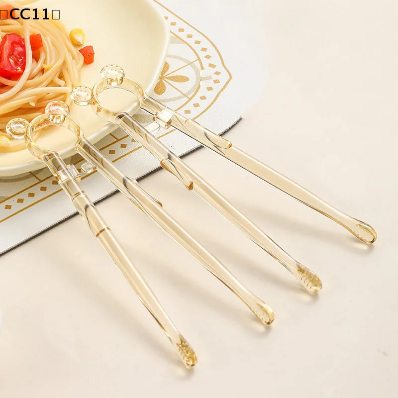 Transparent Children Cartoon Elementary Chopsticks Food Grade Qme