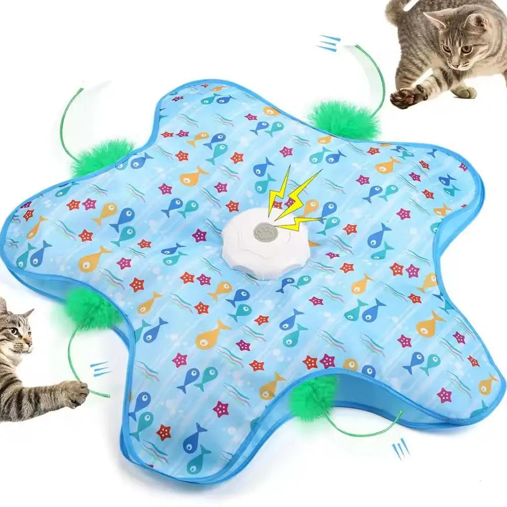 Interactive Cat Toys Automatic Turntable Pet Game Cover Moving Qme