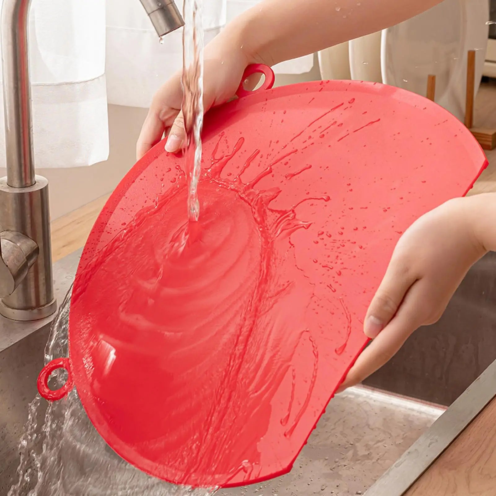 Cutting Board Silicone D-shaped Mat Kids Food Prep Chopping Vegetable Qme