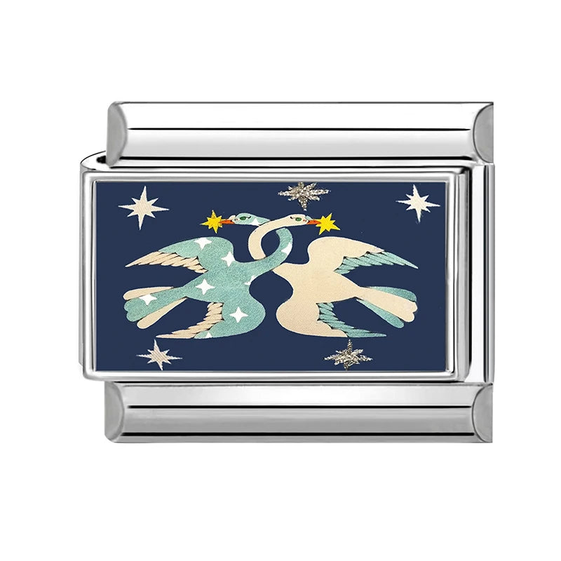 Y2K Colorful Flowers Butterfly Bees Rose Dogs Swan Italian Charm