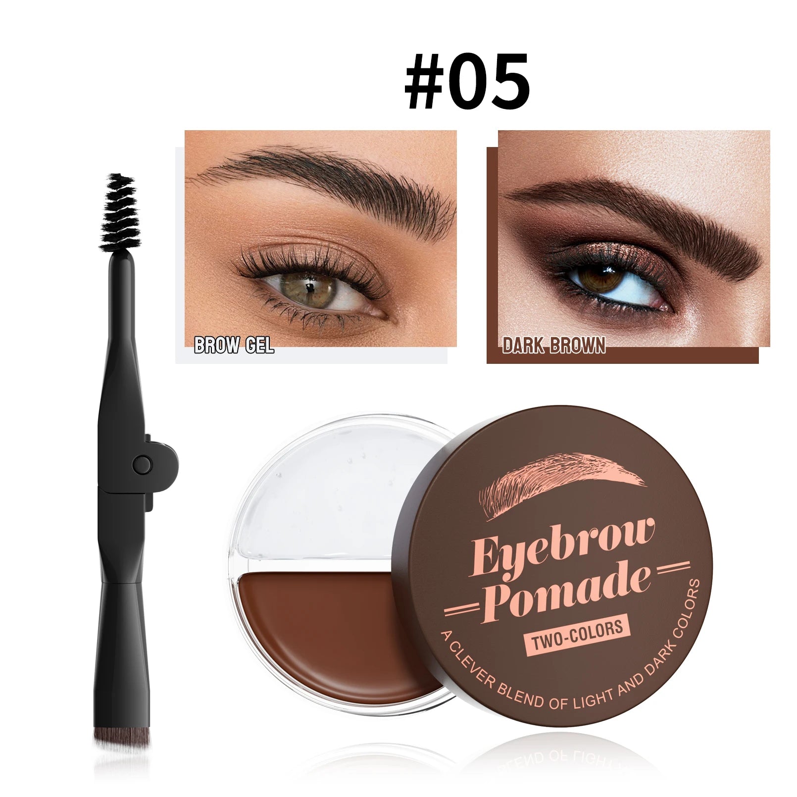 Eyelash Eyebrow Dye Tint Kit 2 in 1 Waterproof Fast Dye Brow Enhance Long Lasting Black Brown Eyebrow Cosmetics Qme 9707-5