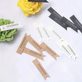 10 rectangular kraft paper fish tail flags, handmade English letter tags, hang tags Qme WHITE