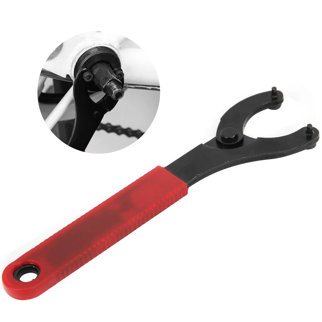 Maintenance Tools Bottom Bracket Freewheel Wrench Remover Bike Cycling Repair Steel Tool Rubber Handle Qme