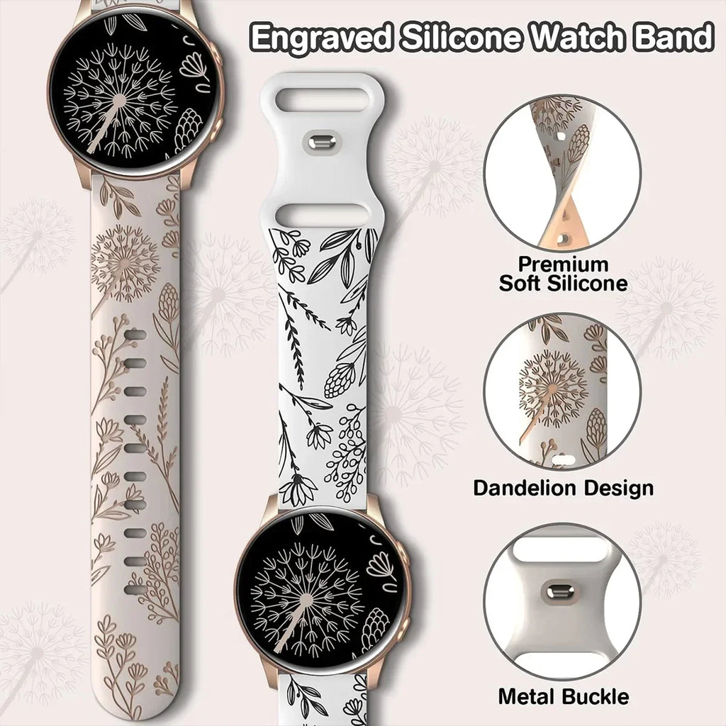 Women Silicone Strap for Samsung Galaxy Watch 7 6 5 4 40mm 44mm 6 Classic 43 47mm 20mm Band for Huawei Watch 2 GT2 42mm Bracelet Qme