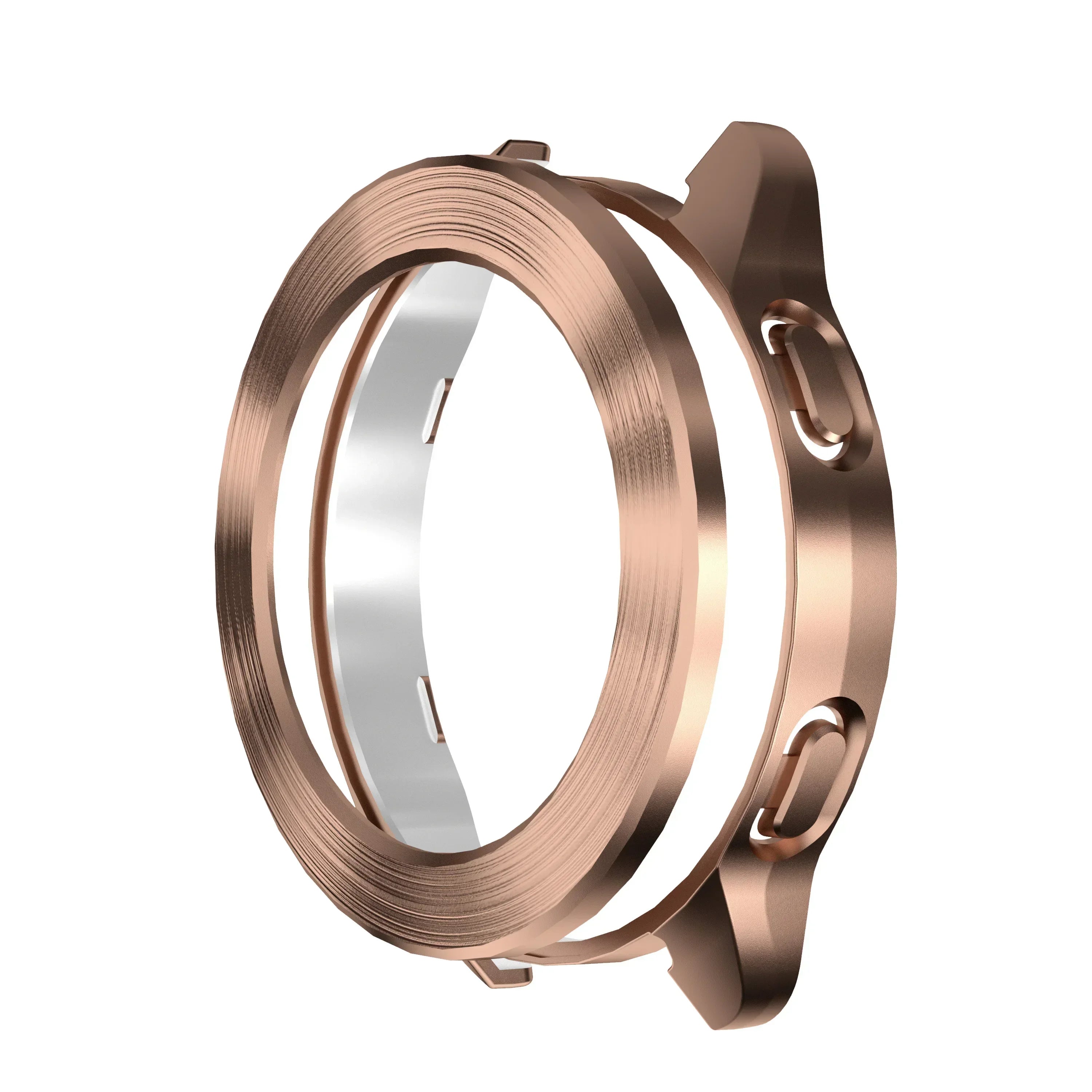 Cover for Xiaomi Mi Watch S3 Case Accessories PC Protector Shell for Mi Watch S3 Electroplated Wire Drawing Hollow Case+bezel Qme RoseGold For Xiaomi Watch S3
