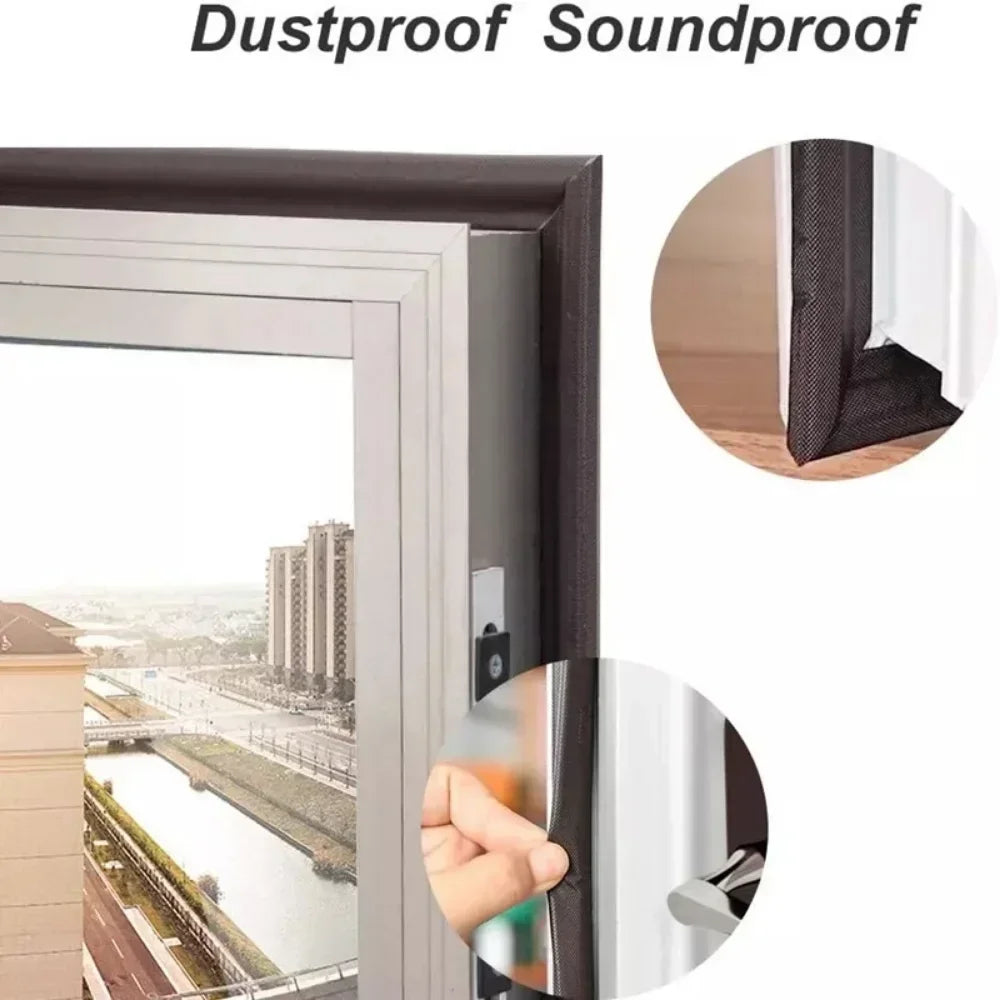 40M-6M Acustic Foam Window Seal Strip for Casement Window Seal Soundproof Foam S Weather Stripping Door Seal Gap Filler Tape Qme
