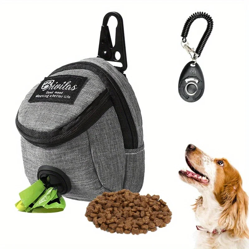 2-piece set of multifunctional outdoor dog training bag and training horn, with built-in fecal bag dispenser (no garbage bag) Qme