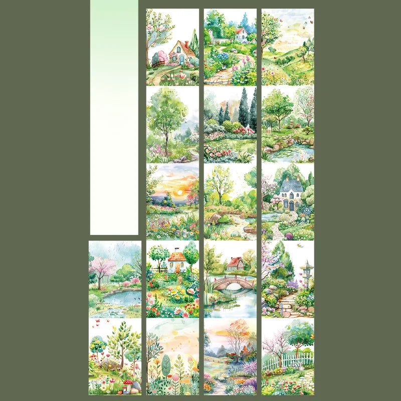 Masking Tape 80mm*2m Journey Nature Beauty Street Scape Tape Scrapbook DIY&Handbook Mobile Phone Case Notebook Decoration Qme 2