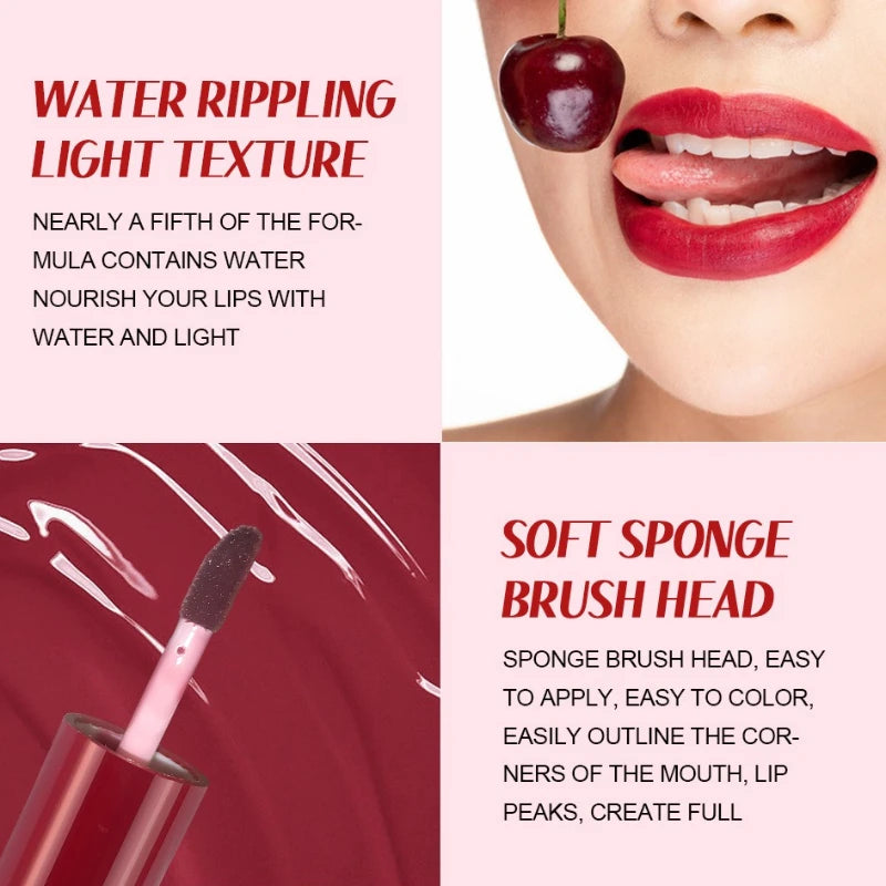 Cherry Juice Fruit Rouge Water 3in1 Cheek Color Eyeshadow Lip Tint Matte Long-lasting Rich Color Liquid Contouring Blush Liquid Qme