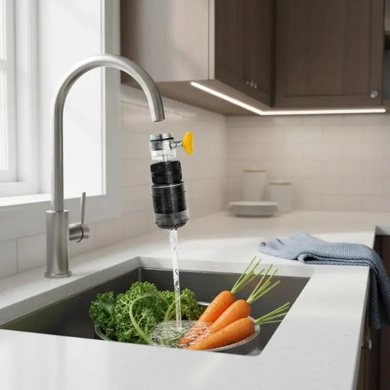 Titanium Faucet Water Filter Efficient Impurity Removal Quick Qme