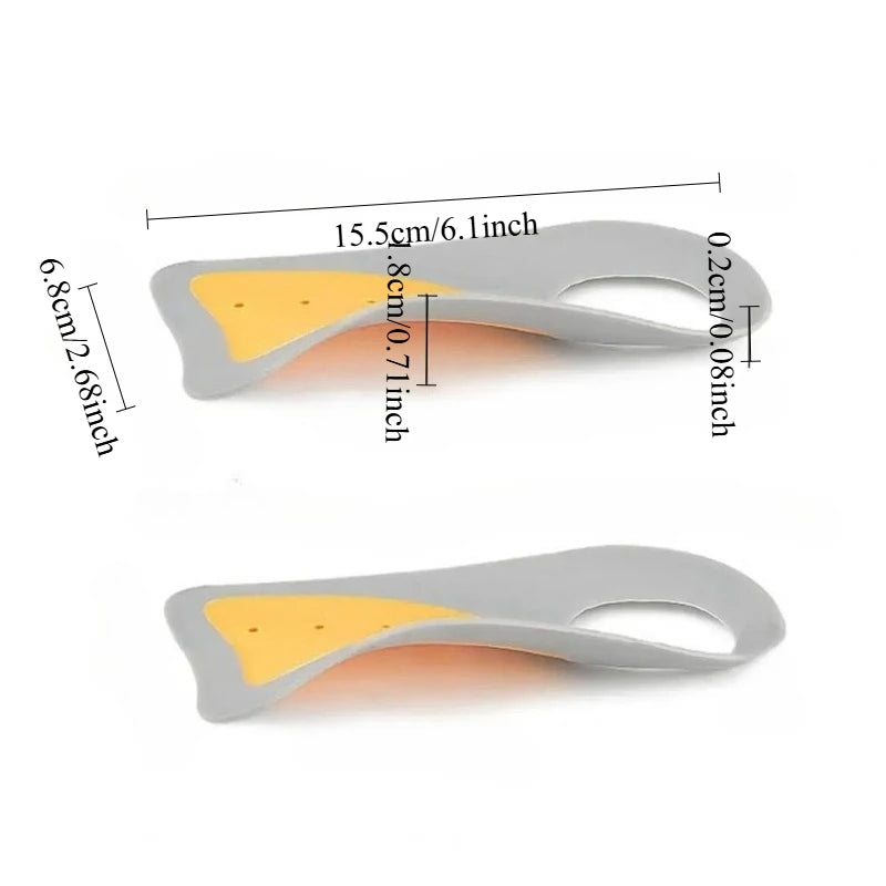1Pair Large-area Protection Insole Thin Silicone Insoles Men Women Qme
