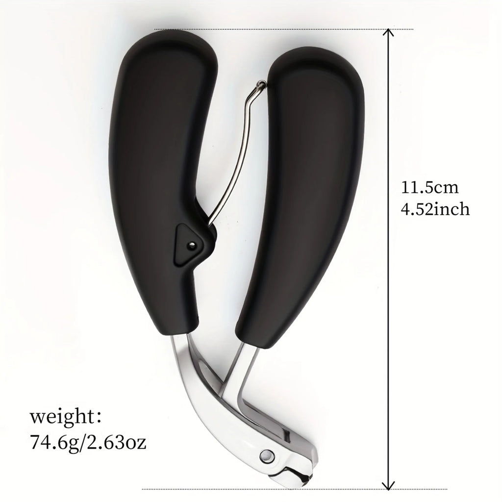 Heavy-Duty Professional Nail Clipper Splash Prevention Long Handle Elbow Design Sharp Blades Stainless Steel Elbow Nail Clippers Qme