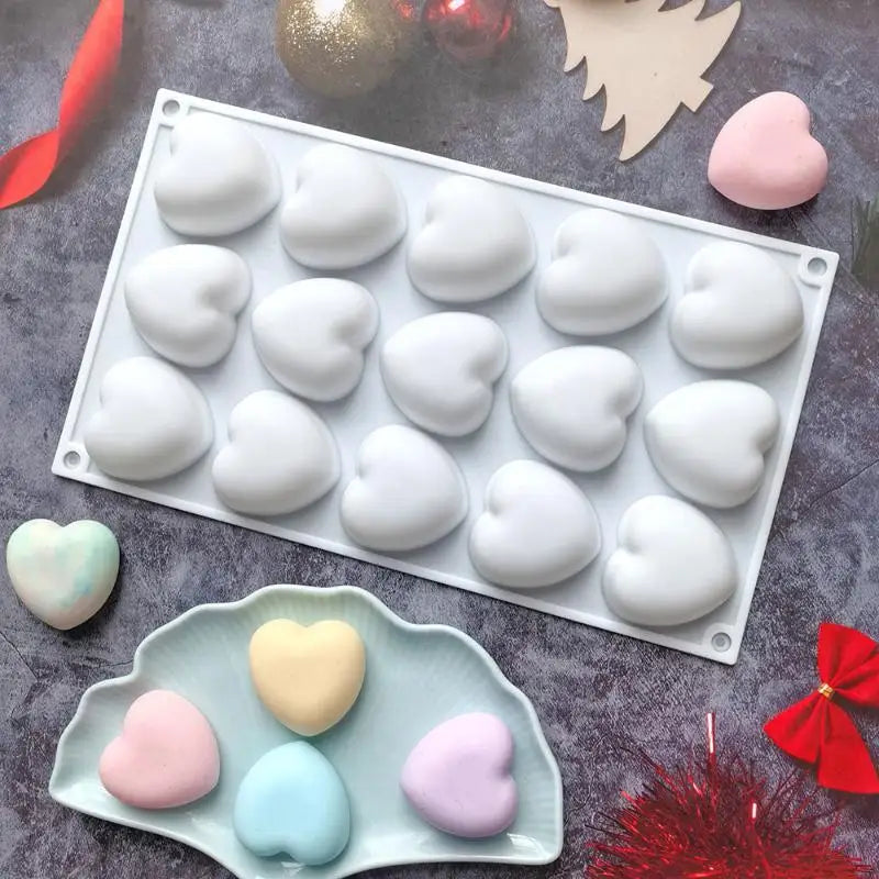 Heart Shaped Chocolate Silicone Baking Molds Bakeware Mold French Qme