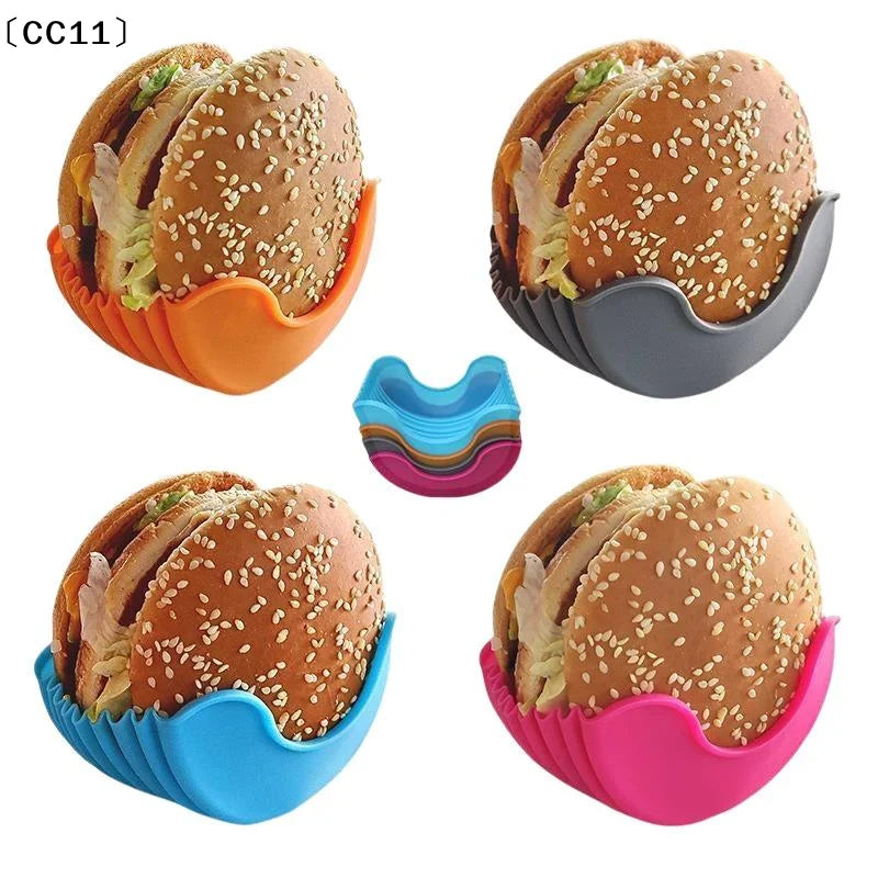 Reusable Burger Rack Useful Gadgets Silicone Frame Tool Holder Shelf Qme