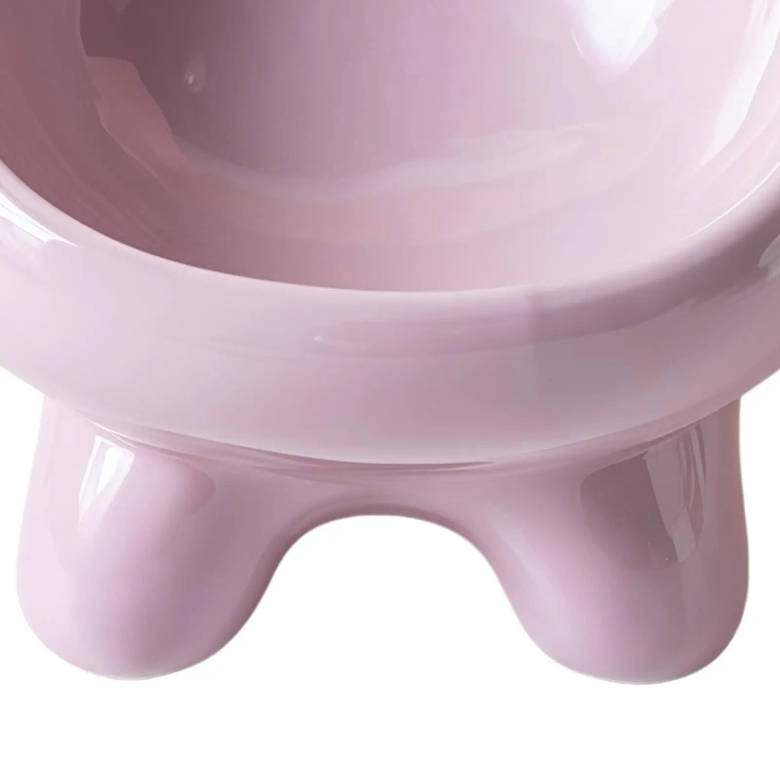 Cat Dishes Elevated Neck Protection Anti-slip Tilt Ceramic Water Plate Wide Opening Whisker-friendly Cat Raised Food Bowl For Qme