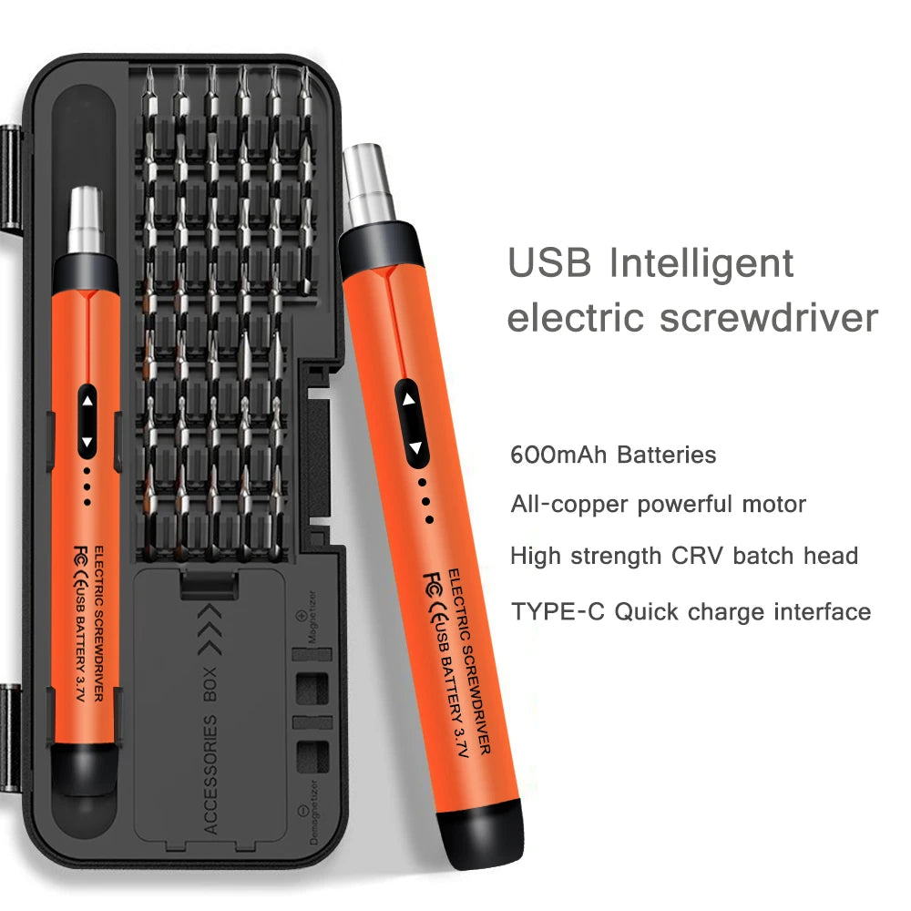 Electric Screwdriver Precision Power Tool Rechargeable Wireless Mini Qme