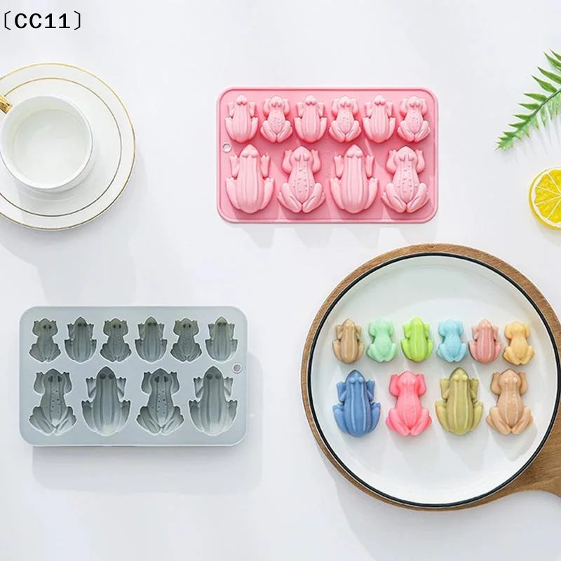 Silicone Frog Molds 10-Cavity 3D Animal Shape 7 13 X 4 37 Inches Qme