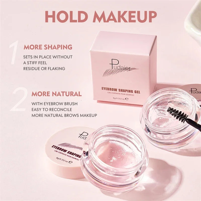 1Pc Eyebrow Styling Gel Brows Wax Sculpt Soap Waterproof Long-Lasting 3D Feathery Wild Brow Styling Easy To Wear Makeup Eyebrow Qme