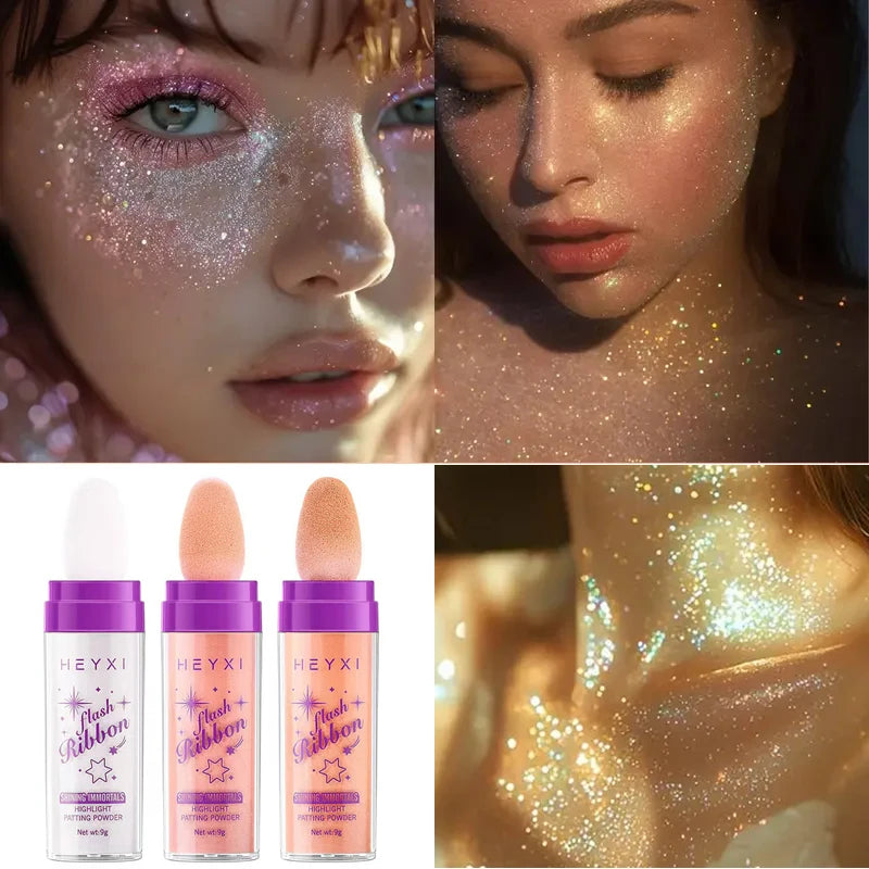 Gloss Glitter Powder Waterproof Sweat Proof Suitable Facial Hair Body Qme