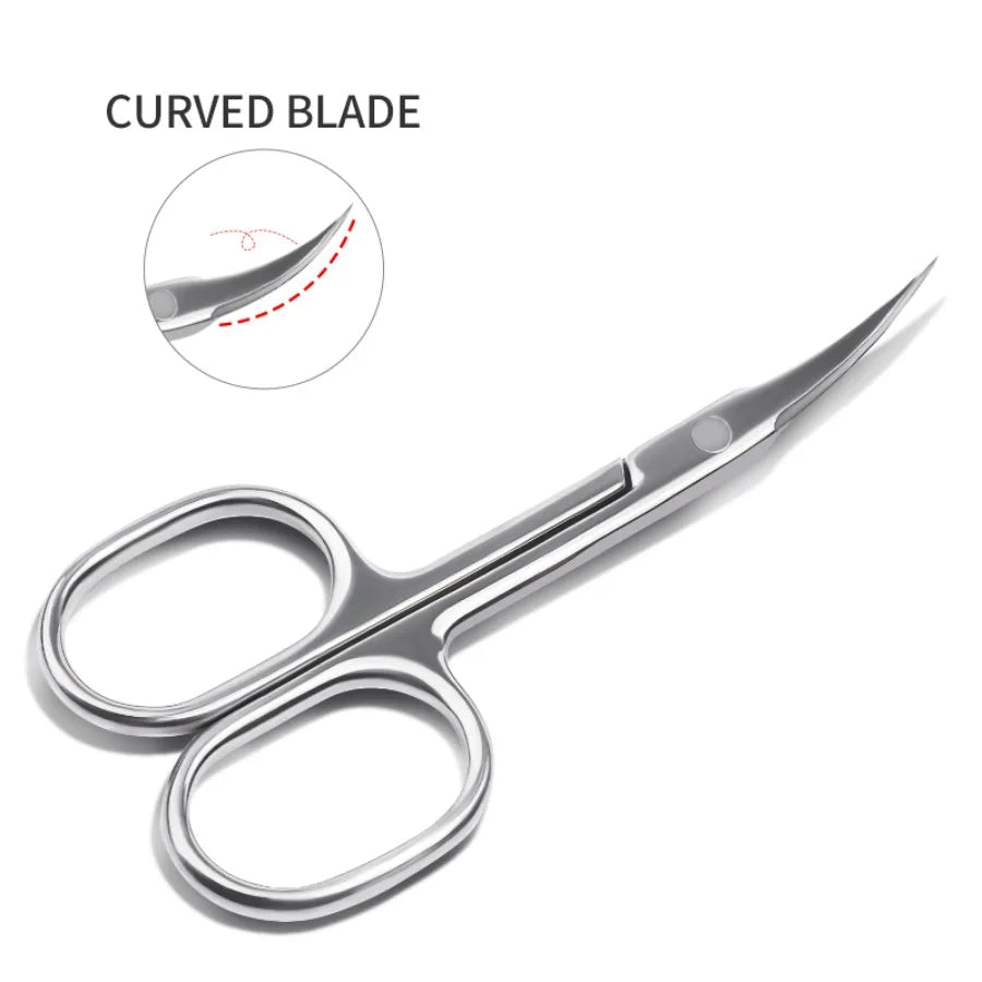 Nail Scissors Stainless Steel Curved Cuticle Sharp Dead Skin Manicure Qme 1 PCS 1
