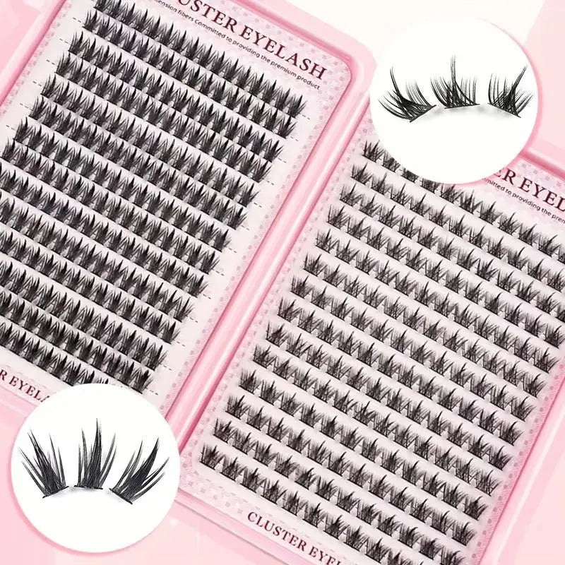 Eyelash Fluffy Individual Extensions Tweezers Brushes DIY Beauty Qme