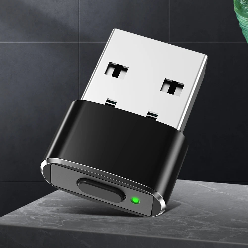 Mini Automatic Mouse Jiggler Mover ON/Off Button USB Automatic Move Cursor Undetectable Plug and Play Keeps Awake for Computer Qme