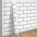 White Brick Pattern Waterproof Moisture Proof Mildew Wall Stickers Qme A 40cmX10m