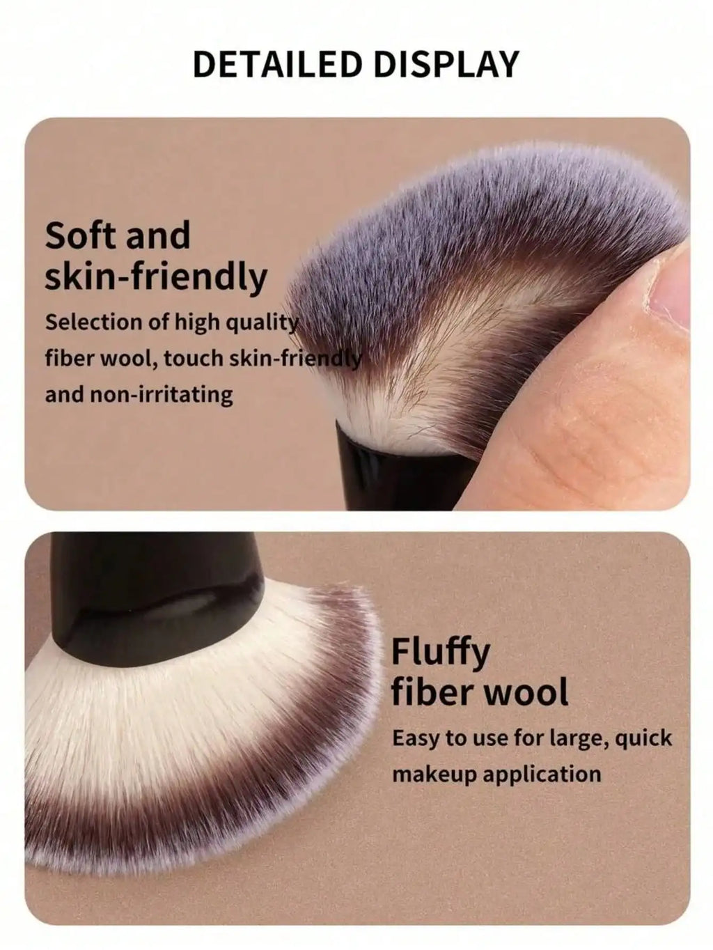 Professional Facial Double-ended Makeup Brush Paper Box Bevel&taper Qme