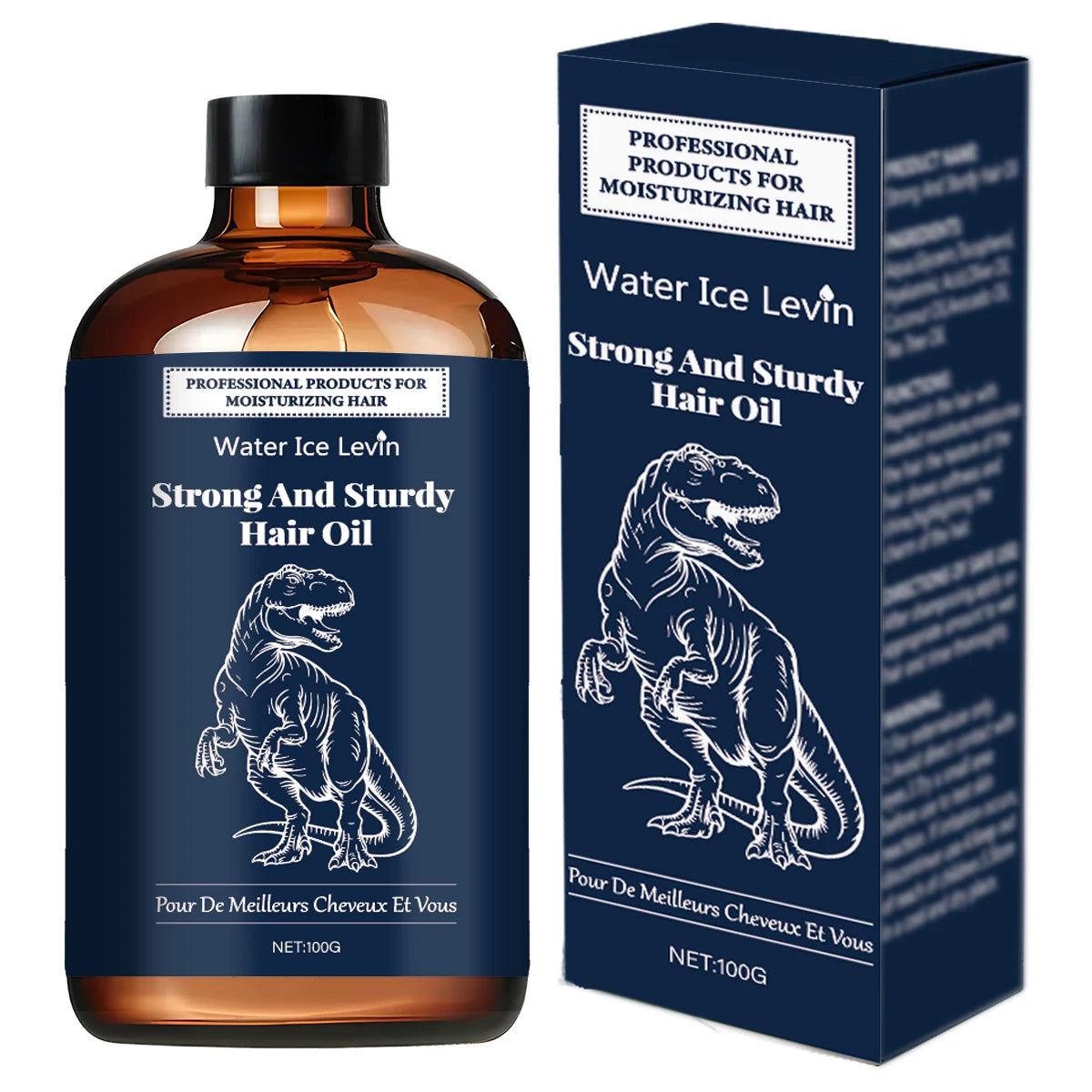 Strong & Sturdy Hair Oil with Hyaluronic Acid, Olive & Coconut Oils for Moisturized, Soft & Shiny Hair Qme Blue 100ml