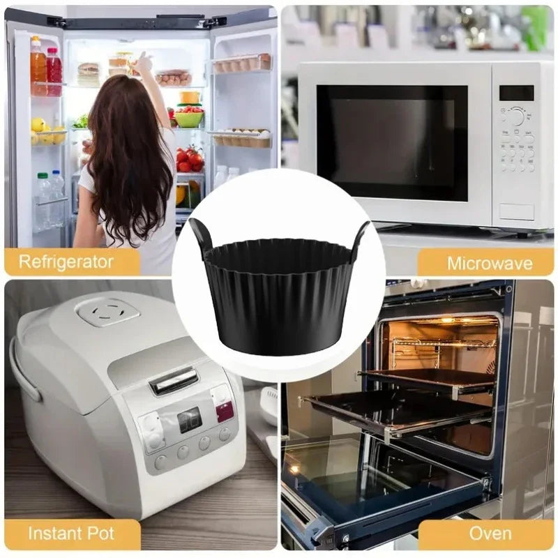 Air Fryer Silicone Egg Mold Thickened Oven-safe Baking Cups Non-toxic Qme