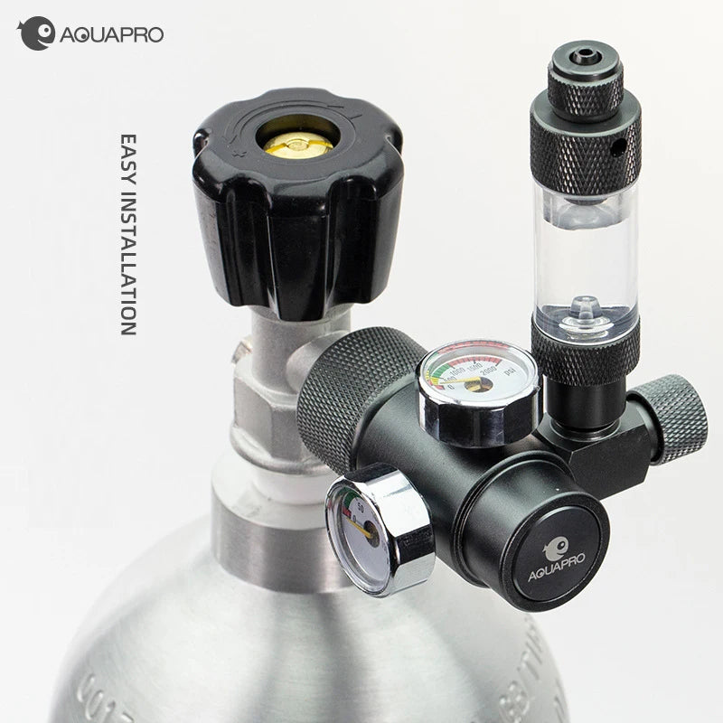 Aquarium Co2 Regulator Mini System Carbon Dioxide Reducer Solenoid Valve Cylinder Accessories Fishing Tank Akvarium Kit Bubble Qme