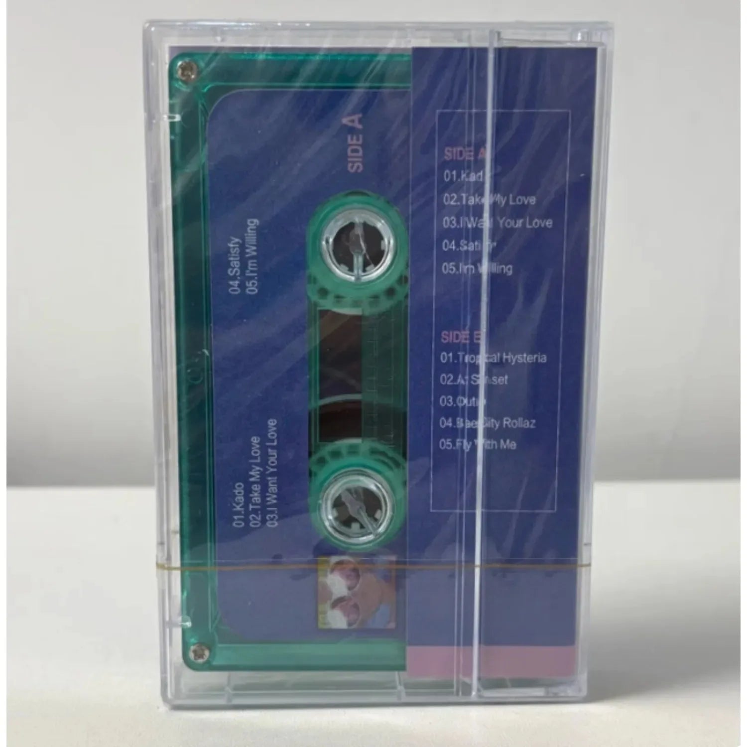 Retro Vaporwave Style Cassette Tape, Anime Sunglass Girl Art Cover, High-Fidelity Analog Audio Media for Fans & Home Decor Qme